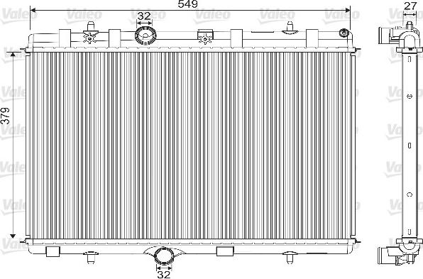 Valeo 733101 - Радиатор, охлаждение двигателя autospares.lv