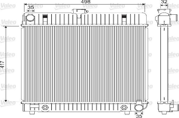 Valeo 733139 - Радиатор, охлаждение двигателя autospares.lv