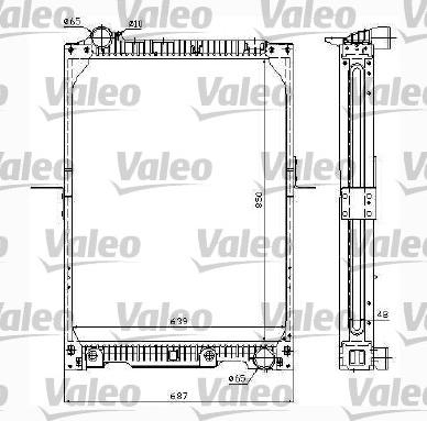 Valeo 732996 - Радиатор, охлаждение двигателя autospares.lv