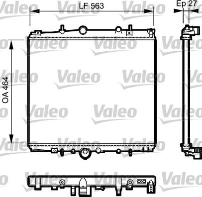 Valeo 732944 - Радиатор, охлаждение двигателя autospares.lv