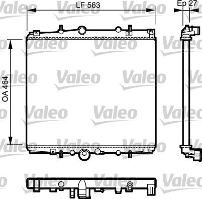 Valeo 732945 - Радиатор, охлаждение двигателя autospares.lv