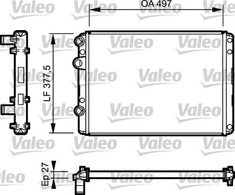 Valeo 732953 - Радиатор, охлаждение двигателя autospares.lv