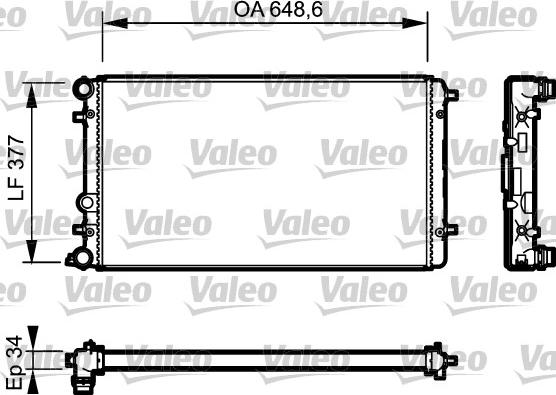 Valeo 732957 - Радиатор, охлаждение двигателя autospares.lv