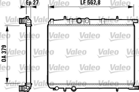 Valeo 732909 - Радиатор, охлаждение двигателя autospares.lv