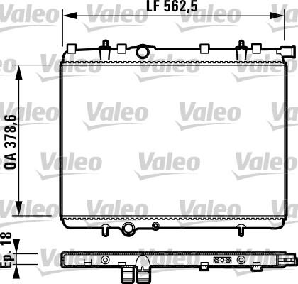 Valeo 732904 - Радиатор, охлаждение двигателя autospares.lv