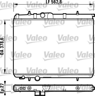 Valeo 732905 - Радиатор, охлаждение двигателя autospares.lv