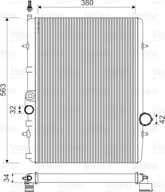 Valeo 732906 - Радиатор, охлаждение двигателя autospares.lv