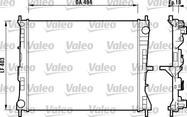 Valeo 732903 - Радиатор, охлаждение двигателя autospares.lv