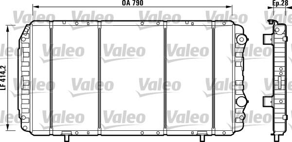 Valeo 732914 - Радиатор, охлаждение двигателя autospares.lv