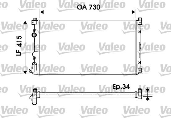 Valeo 732918 - Радиатор, охлаждение двигателя autospares.lv