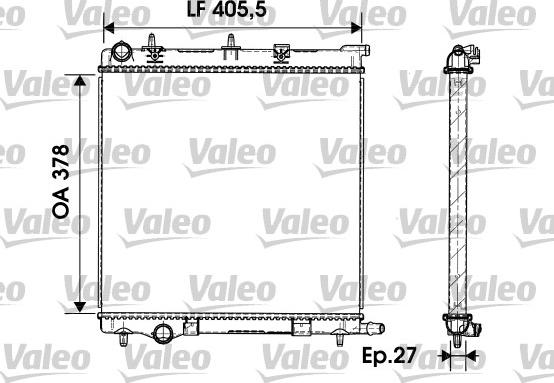 Valeo 732930 - Радиатор, охлаждение двигателя autospares.lv