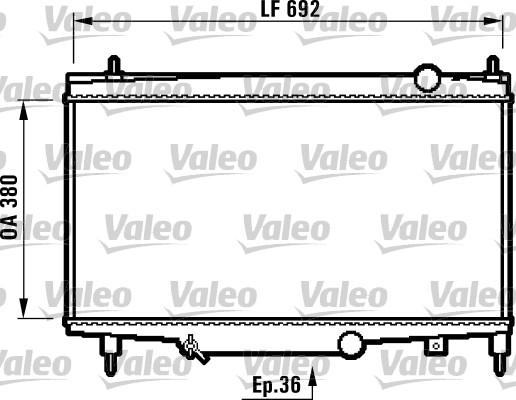 Valeo 732492 - Радиатор, охлаждение двигателя autospares.lv