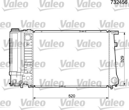 Valeo 732456 - Радиатор, охлаждение двигателя autospares.lv
