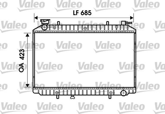 Valeo 732484 - Радиатор, охлаждение двигателя autospares.lv