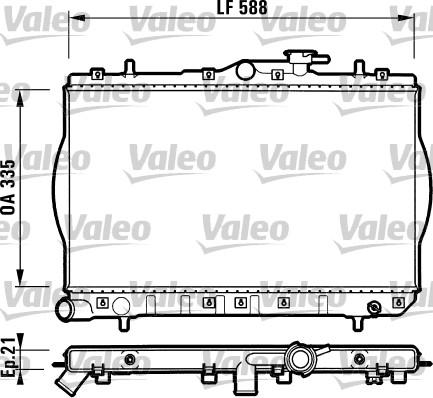 Valeo 732488 - Радиатор, охлаждение двигателя autospares.lv