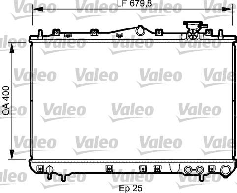 Valeo 732487 - Радиатор, охлаждение двигателя autospares.lv