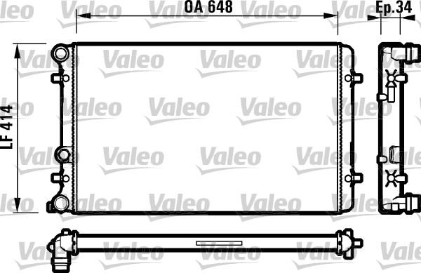 Valeo 732427 - Радиатор, охлаждение двигателя autospares.lv