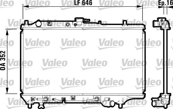 Valeo 732475 - Радиатор, охлаждение двигателя autospares.lv