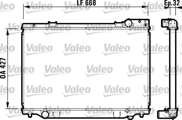 Valeo 732476 - Радиатор, охлаждение двигателя autospares.lv