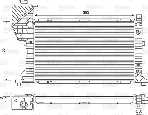 Valeo 732472 - Радиатор, охлаждение двигателя autospares.lv