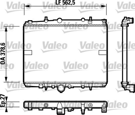 Valeo 732599 - Радиатор, охлаждение двигателя autospares.lv