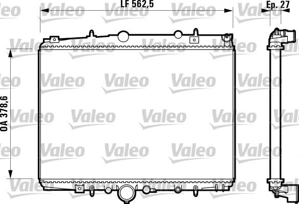 Valeo 732598 - Радиатор, охлаждение двигателя autospares.lv