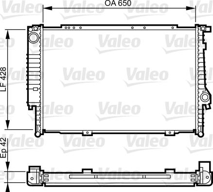 Valeo 732593 - Радиатор, охлаждение двигателя autospares.lv