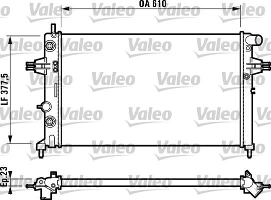 Valeo 732549 - Радиатор, охлаждение двигателя autospares.lv