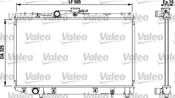 Valeo 732543 - Радиатор, охлаждение двигателя autospares.lv