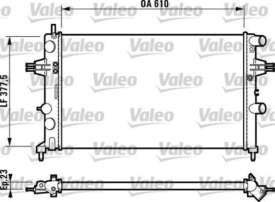 Valeo 732551 - Радиатор, охлаждение двигателя autospares.lv