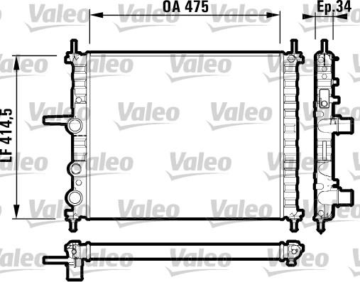 Valeo 732557 - Радиатор, охлаждение двигателя autospares.lv