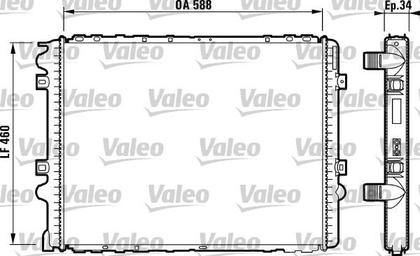 Valeo 732569 - Радиатор, охлаждение двигателя autospares.lv