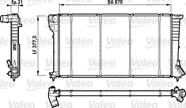 Valeo 732565 - Радиатор, охлаждение двигателя autospares.lv