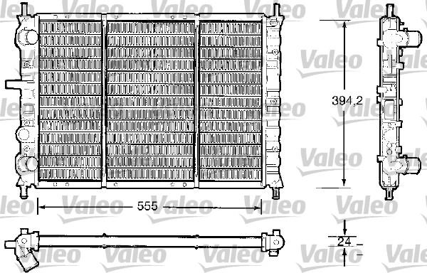 Valeo 732504 - Радиатор, охлаждение двигателя autospares.lv