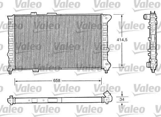 Valeo 732505 - Радиатор, охлаждение двигателя autospares.lv