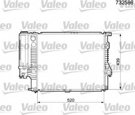 Valeo 732586 - Радиатор, охлаждение двигателя autospares.lv