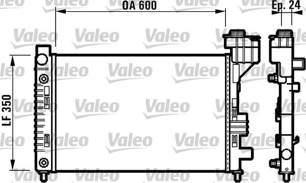 Valeo 732587 - Радиатор, охлаждение двигателя autospares.lv