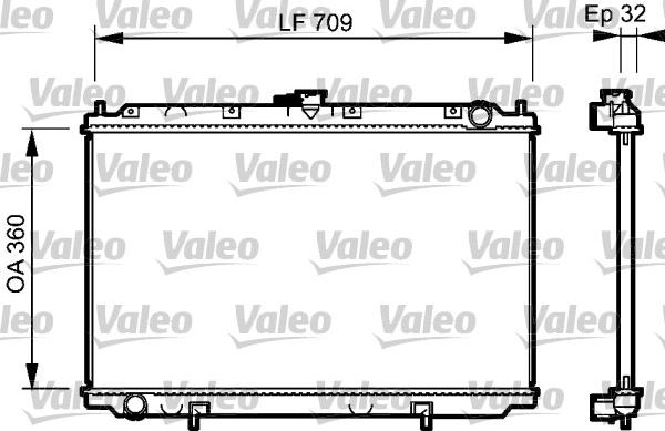 Valeo 732529 - Радиатор, охлаждение двигателя autospares.lv