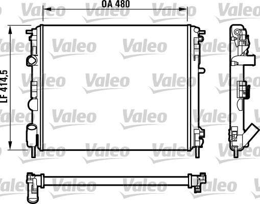 Valeo 732523 - Радиатор, охлаждение двигателя autospares.lv