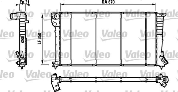 Valeo 732577 - Радиатор, охлаждение двигателя autospares.lv