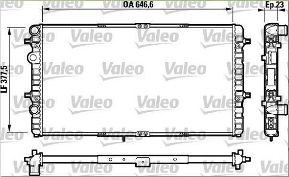 Valeo 732698 - Радиатор, охлаждение двигателя autospares.lv