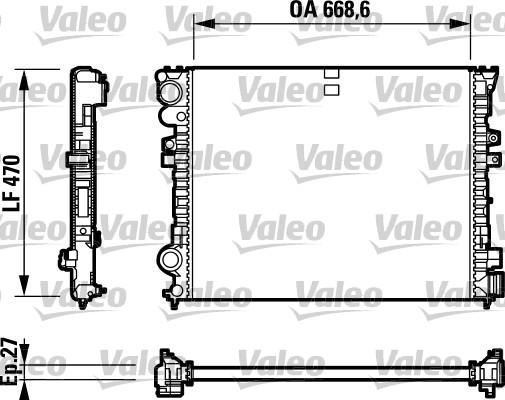 Valeo 732692 - Радиатор, охлаждение двигателя autospares.lv