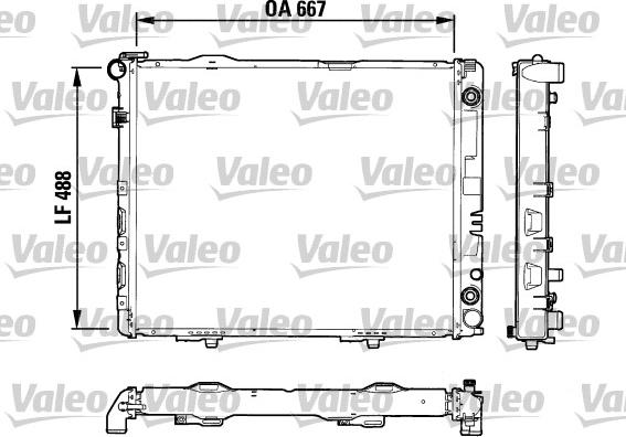 Valeo 732605 - Радиатор, охлаждение двигателя autospares.lv