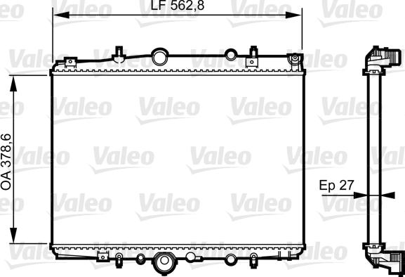 Valeo 732600 - Радиатор, охлаждение двигателя autospares.lv