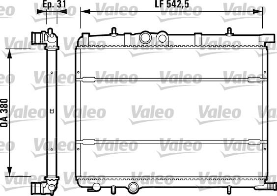 Valeo 732619 - Радиатор, охлаждение двигателя autospares.lv