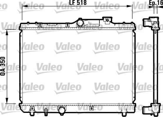 Valeo 732614 - Радиатор, охлаждение двигателя autospares.lv