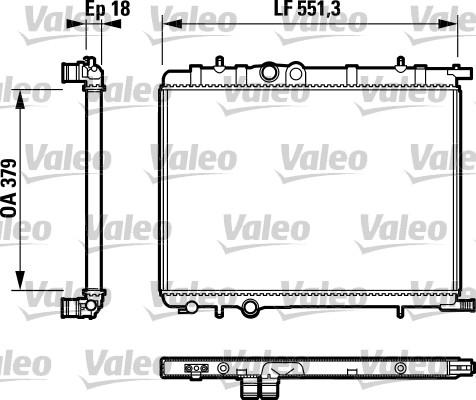 Valeo 732615 - Радиатор, охлаждение двигателя autospares.lv