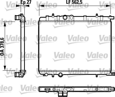 Valeo 732616 - Радиатор, охлаждение двигателя autospares.lv