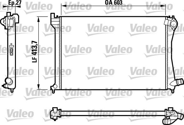 Valeo 732617 - Радиатор, охлаждение двигателя autospares.lv