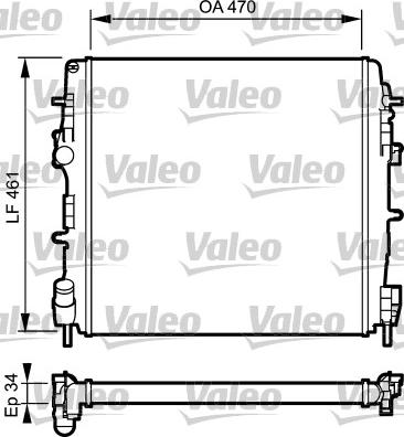 Valeo 732687 - Радиатор, охлаждение двигателя autospares.lv